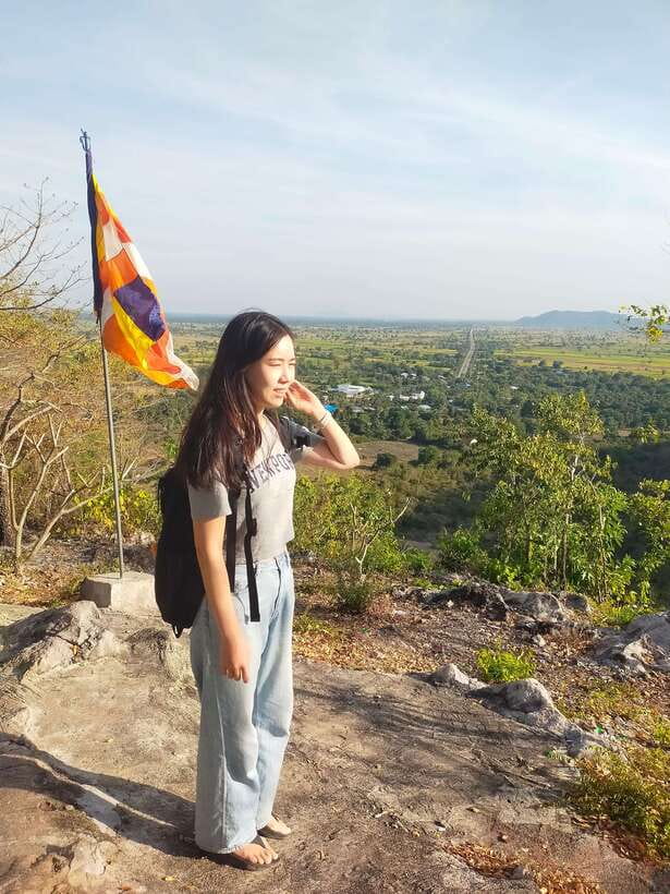 A Day TukTuk Bambootrain, Banan, Killing & Bat Caves, Sunset - Facing the Killing Cave at Phnom Sampov