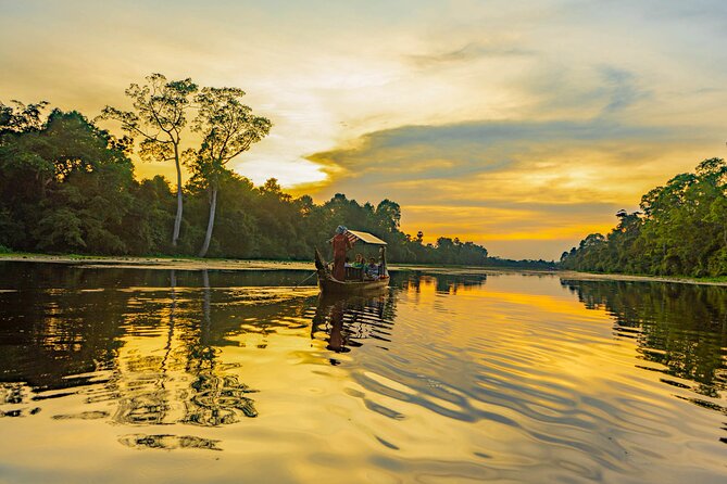 Angkor Bike & Gondola Ride at Twilight - Riding through the countryside and across the river