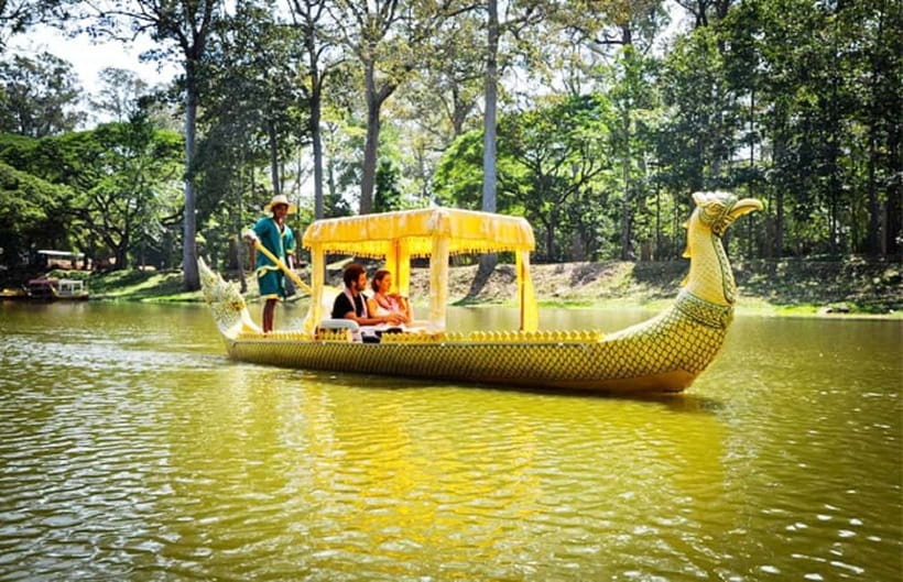 Angkor Bike tour & Gondola Sunset Boat - Sunset on a private Dragon Boat
