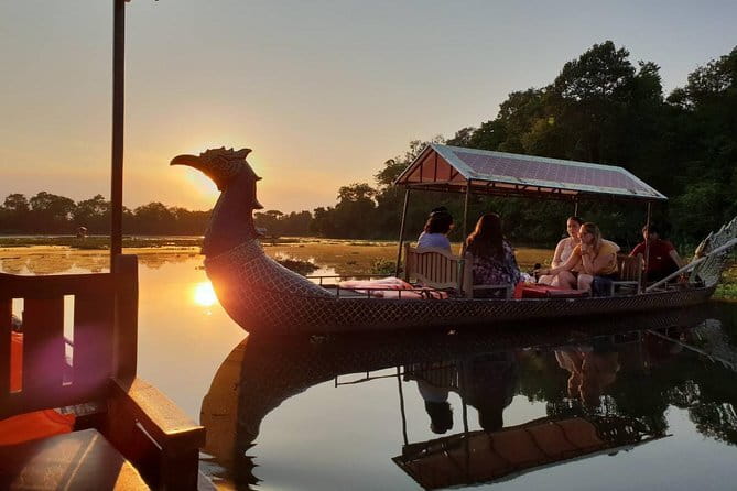 Angkor Sunset & Gondola Ride By Jeep - Victoria Gate, Dead Gate, and Bayon at late-day light