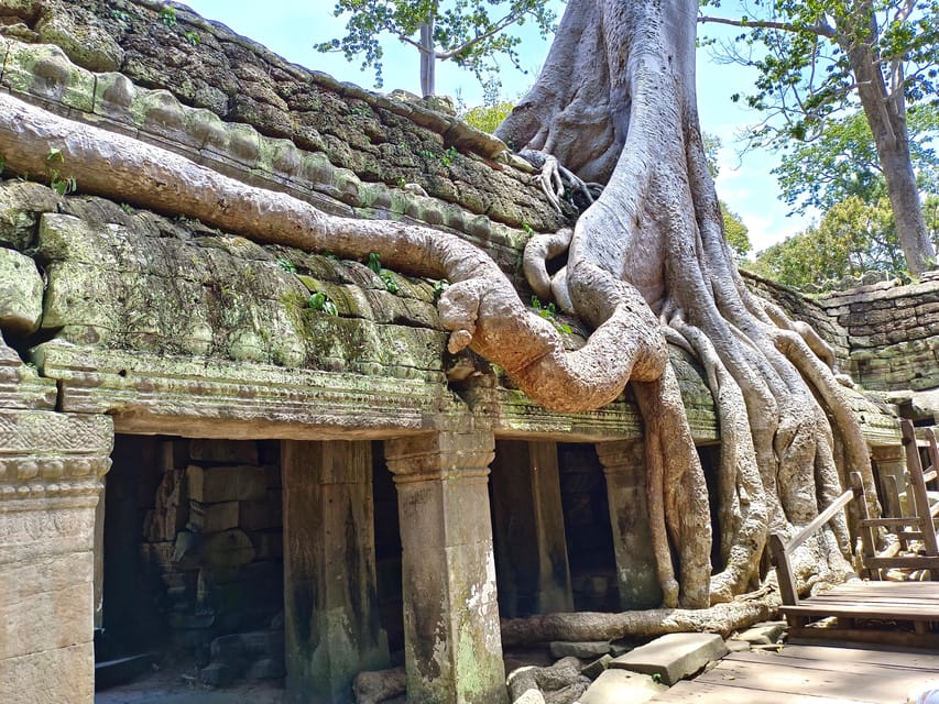 Angkor Wat: Highlights and Sunrise with Spanish Guide - Bayon’s giant stone faces