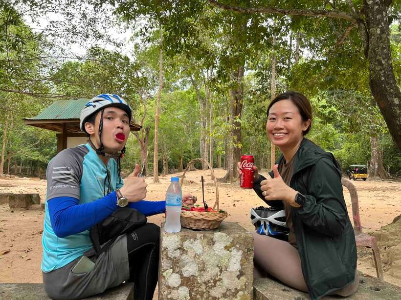 Angkor Wat Sunrise Bike Tour With Lunch Included - 8:00 am: cycling through Angkor Thom