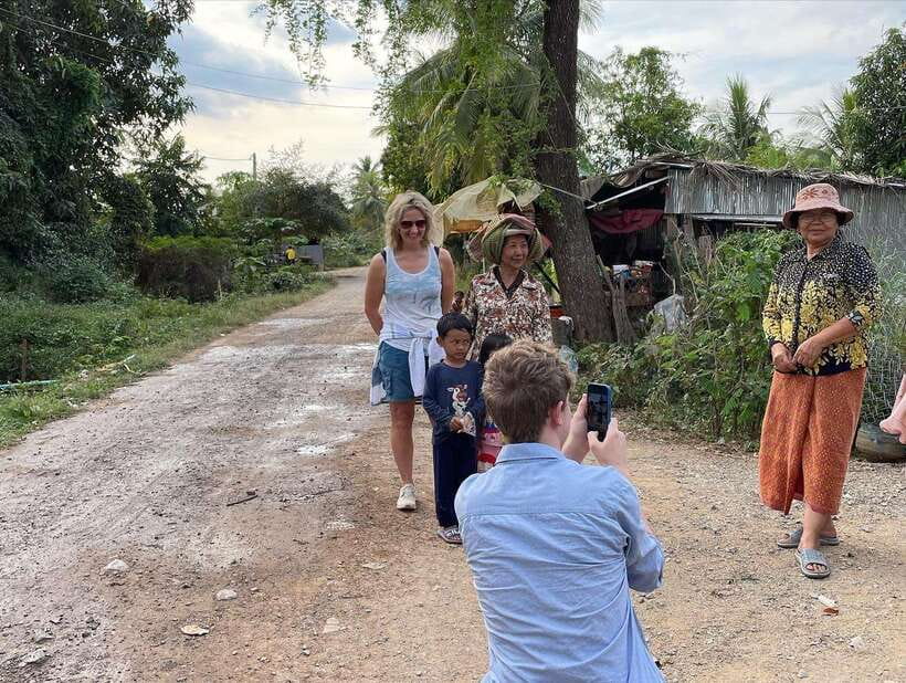Battambang: Bamboo Train, Bat Cave and Killing Cave Tour - Along the river, through villages and over a suspension bridge