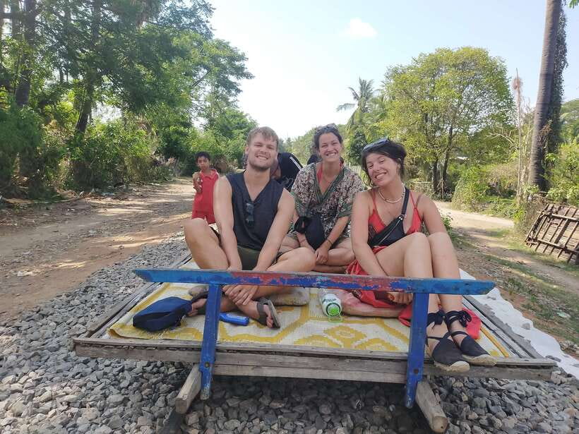 Battambang: Tuk-Tuk, Bamboo Train, Killing/Bat Caves, Sunset - Villages, fruit plantations, and the rural side of Battambang