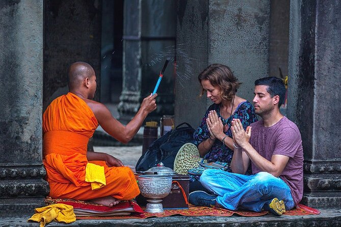 Buddhist Monastery with Monks Water Blessing - The longer pour-over ceremony