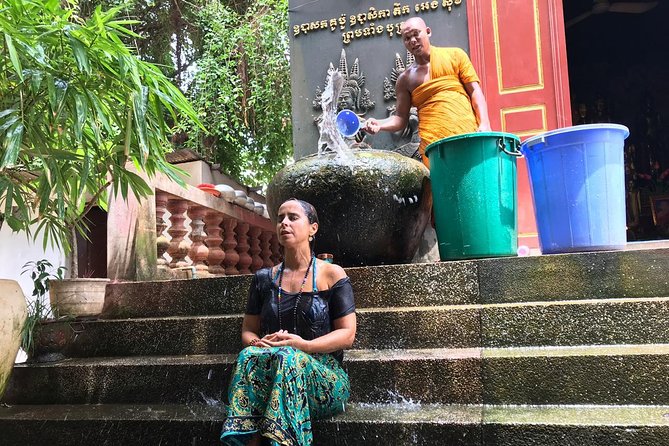 Buddhist Water Blessing and Real Life Experience with Local - Preah Ang Chek Preah Ang Chom, a shrine for local prayer