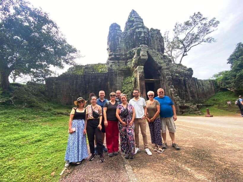 Explore Angkor Temple Sunset With Tour Guided - The morning pickup and ride through the Angkor complex