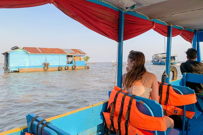 Floating Village Sunset Boat Vespa Tour / Tuk Tuk Available - Sunset from the upper deck