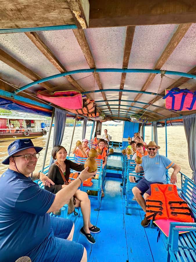 From HCM: Mekong Delta Floating Market 3days exit Phnom Penh - A cooking lesson and lunch in the garden
