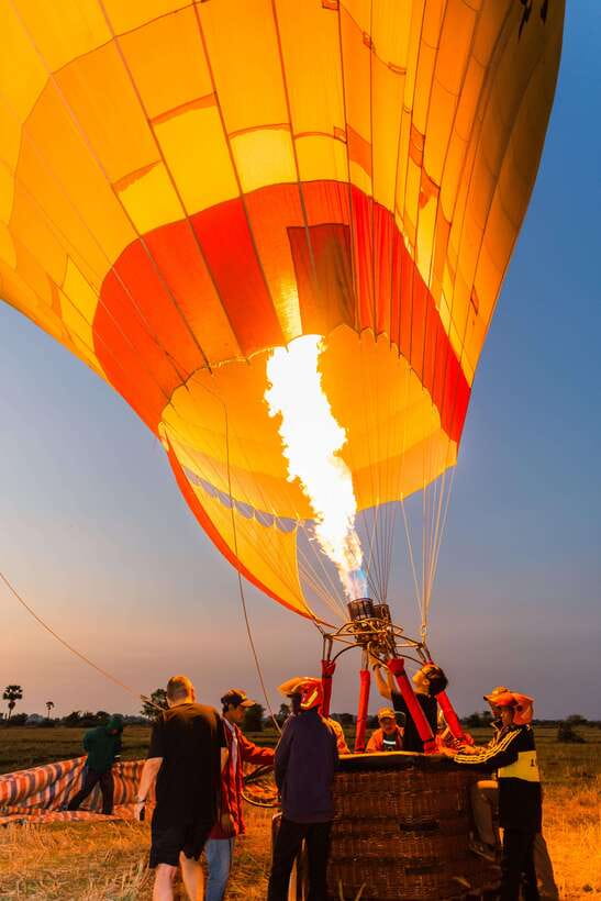 From Krong Siem Reap: Angkor Hot Air Balloon Ride w/ Pickup - Thirty minutes in the basket