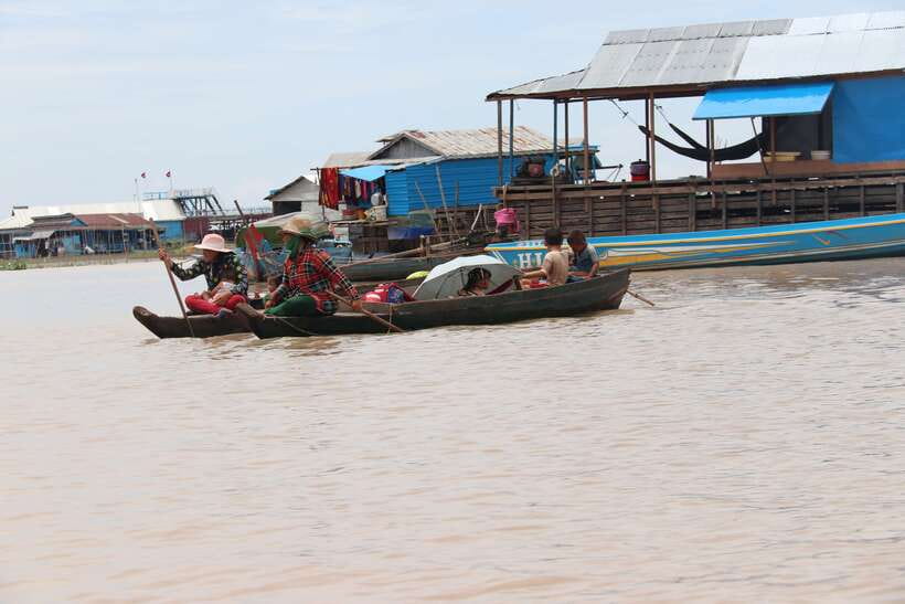 From Siem Reap: Tonle Sap Floating Villages Tour - Boarding the private boat on Tonle Sap