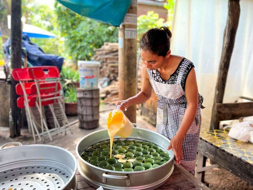 Kulen Mountain Day Trip with Picnic & Kulen Elephant Forest - A grilled chicken picnic beside the waterfall