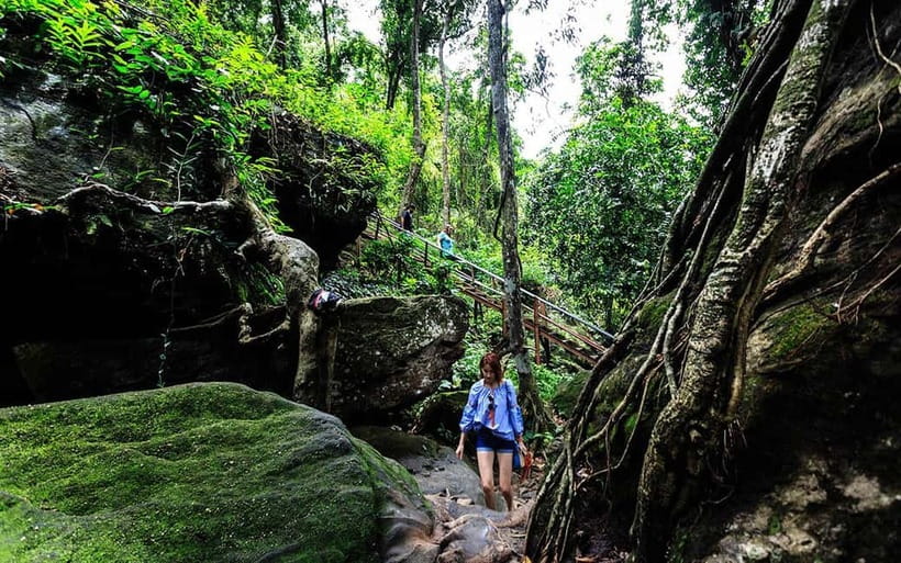Phnom Kulen Waterfall & the Sacred 1000 Lingas (with Lunch) - Swimming at Kulen’s two-tiered waterfall