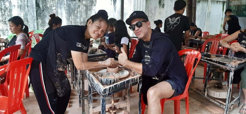 Pottery Classes Siem Reap with Pick up Drop off - Taking control of the wheel