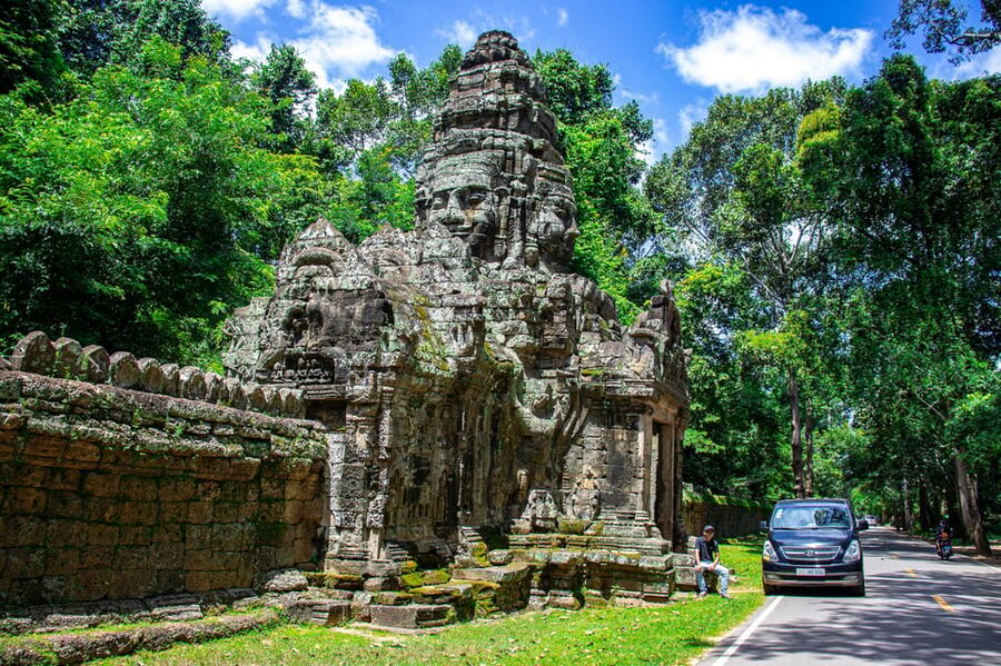 Siem Reap: Angkor Sunrise Private Tour - World Heritage Site - Angkor Thom and the faces of Bayon