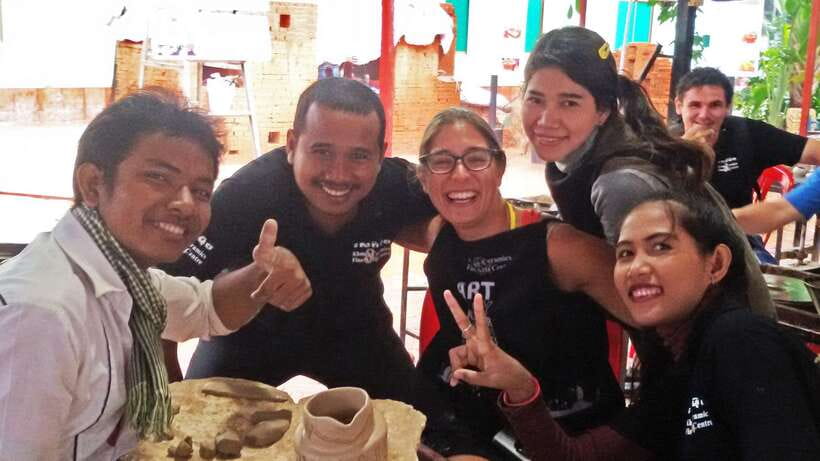 Siem Reap: Cambodian Pottery Class - Learning the wheel with local Cambodian artists