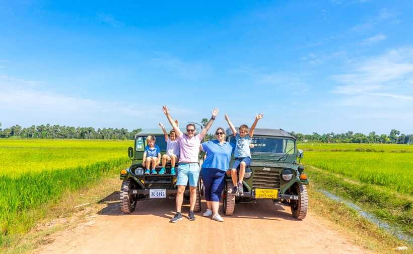 Siem Reap: Countryside Jeep Tour / SUV Car Available - Bamboo rice cakes turn a snack into a lesson