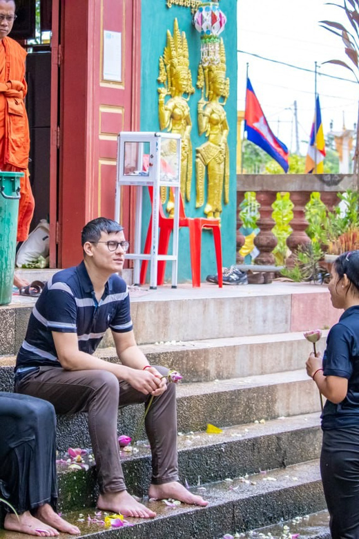 Siem Reap: Khmer Water Blessing by Monk and Lotus Farm Visit - Remork transport and the four-hour pace