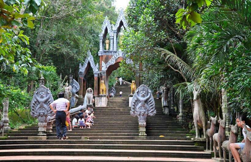 Siem Reap: Kulen Waterfall by Private Tour - Hilltop ruins and a reclining Buddha