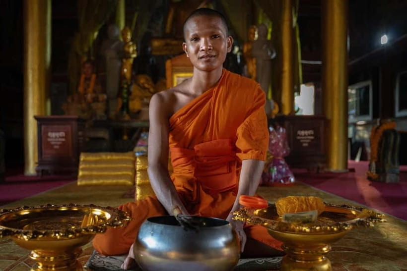 Siem Reap: Monk Blessings and Village Life Scooter Tour - The pagoda beside West Baray