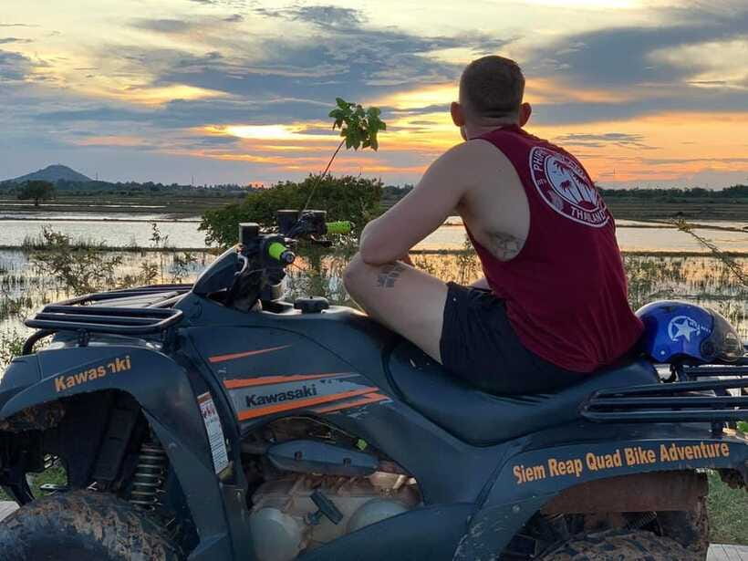 Siem Reap Quad Bike Countryside Tour - The Sunset Over the Paddy Fields